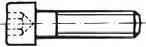 Šroub s válcovou hlavou a vnitřním šestihranem DIN 912 nerez A2 UNC 1/2 x 2