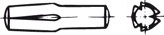 Kolík kuželový rýhovaný do poloviny délky DIN 1474 nerez A1/1.4305 3 x 16