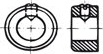 Kroužek stavěcí s otvorem pro čep DIN 705A nerez A1/1.4305 28