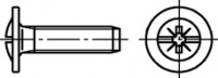 Šroub okrasný s kombinovanou drážkou pro spojovací články ART 07497 ocel M 4 x 15 gal. Ni