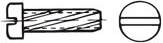 Šroub závitořezný s metrickým závitem s válcovou hlavou a drážkou DIN 7513B ocel M 2.5 x 10 gal. Zn