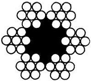 Lano ocelové 6x7 DIN 3055 ocel 4/6mm gal. Zn PVC čiré