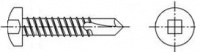 Šroub samovývrtný s půlkulatou hlavou SQUARE DIN 7504N ocel 4.2 x 13 gal. Zn