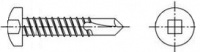 Šroub samovývrtný s půlkulatou hlavou SQUARE DIN 7504N ocel 4.2 x 19 gal. Zn