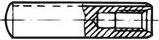 Kolík válcový s vnitřním závitem DIN 7979D nerez A2 8 x 40