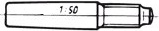 Kolík kuželový s vnějším závitem DIN 258 ocel 6 x 50