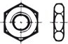 Matice šestihranná nízká DIN 936 Ms M 12 x 1.5
