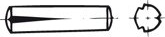 Kolík kuželový rýhovaný do poloviny délky DIN 1472 nerez A1/1.4305 1.5 x 10