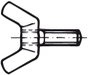 Šroub křídlový DIN 316 nerez A2 M 8 x 30 lehké provedení