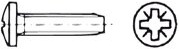 Šroub závitotvorný s válcovou hlavou a křížovou drážkou DIN 7500C nerez A2 M 2.5 x 10