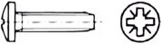 Šroub závitotvorný s válcovou hlavou a křížovou drážkou DIN 7500C ocel M 2.5 x 6 gal. Zn pozidrive