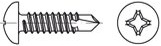 Šroub samovývrtný s půlkulatou hlavou DIN 7504N ocel 6.3 x 45 gal. Zn phillips