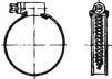 Spona hadicová DIN 3017A ocel 70 x 9 gal. Zn