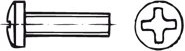 Šroub s válcovou zaoblenou hlavou DIN 7985 ocel 4.8 M 10 x 20 gal. Zn phillips