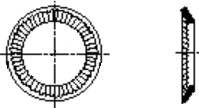 Žebrovaná pojistná podložka ART 00792 ocel 3.2 x 5.5 Zn