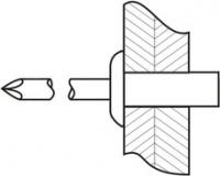 Nýt trhací s plochou hlavou těsnící nerez - nerez ART 06030 nerez A4 4.8 x 10