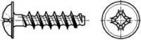 Šroub PT s čočkovou hlavou s nalisovanou podložkou a krížovou drážkou ART 13578 ocel 40 x 20 gal. Zn phillips