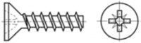 Šroub do plastu se zápustnou hlavou s křížovou drážkou ART 82427 ocel 3.5 x 12 gal. Zn cementováno, phillips