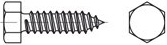 Šroub do plechu se šestihrannou hlavou a špičatým koncem DIN 7976C ocel 4.2 x 16 Zn