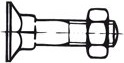 Šroub vratový zápustný DIN 605 ocel 4.6 M 6 x 30 gal. Zn s maticí