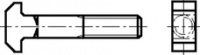 Šroub s T-hlavou s čtyřhranem DIN 186A ocel 4.6 M 10 x 60 gal. Zn