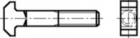 Šroub s T-hlavou s čtyřhranem DIN 186A ocel 4.6 M 20 x 80 gal. Zn