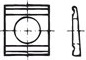 Podložka čtyřhranná pro nosníky U DIN 6918 ocel c45 13 žár. Zn Peiner Umformtechnik GmbH