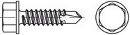 Šroub samovývrtný se šestihrannou hlavou DIN 7504K ocel 6.3 x 38 gal. Zn vrtací kapacita 6mm