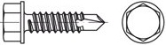 Šroub samovývrtný se šestihrannou hlavou DIN 7504K ocel 6.3 x 80 gal. Zn s podložkou
