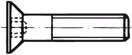 Šroub se zápustnou hlavou a vnitřním šestihranem DIN 7991 ocel 10.9 M 12 x 35 Zn. lamely