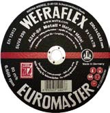 Řezný kotouč na kov EUROMASTER A24P pro ruční brusky ART 91153 230 x 22.23 x 3 rovné