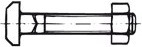 Šroub s T-hlavou s čtyřhranem DIN 186B ocel 8.8 M 24 x 120 bez matice