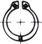 Kroužek pojistný pro hřídel DIN 471 nerez 1.4122 18 x 1.2