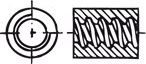 Matice válcová s trapézovým závitem ART 88089 ocel TR 20 x 4 rozměr 45x50 levý závit