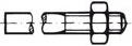 Šroub pro napínače s navařovacími konci a maticí DIN 525 ocel 3.6 M 12 x 170 s maticí