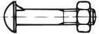 Šroub s půlkulatou hlavou a nosem DIN 607 ocel 4.6 M 10 x 40 s maticí