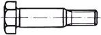 Šroub lícovaný se šestihrannou hlavou a dlouhým závitem DIN 609 ocel 8.8 M 12 x 50 gal. Zn