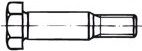 Šroub lícovaný se šestihrannou hlavou a krátkým závitem DIN 610 nerez A2 M 12 x 80