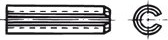 Kolík pružný válcový pro lehký provoz ISO 13337 ocel pérová 13 x 30