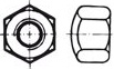 Matice uzavřená šestihranná nízká DIN 917 ocel tř.6 M 10 x 1.5