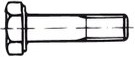 Šroub se šestihrannou hlavou a částečným závitem DIN 931 ocel 8.8 UNC 5/8" x 4 1/2" gal. Zn